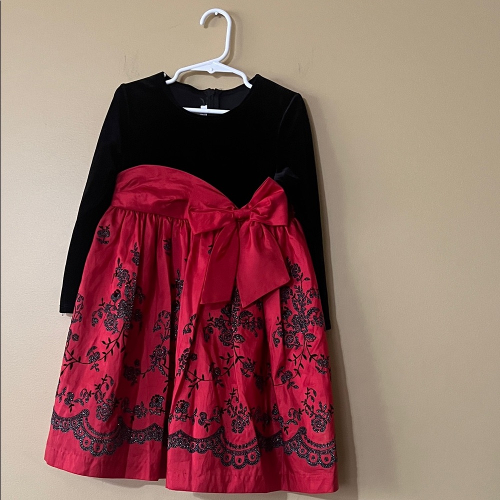 Bonnie Jean Black and Red Formal Kids Dress